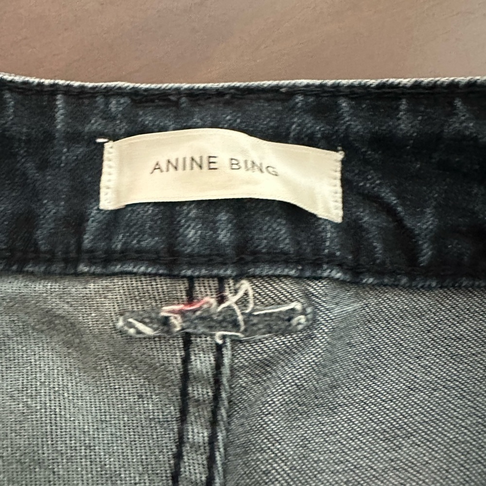 ANINE BING Patch Pocket Cropped Wide Leg Jeans (J4) - Picture 8 of 9